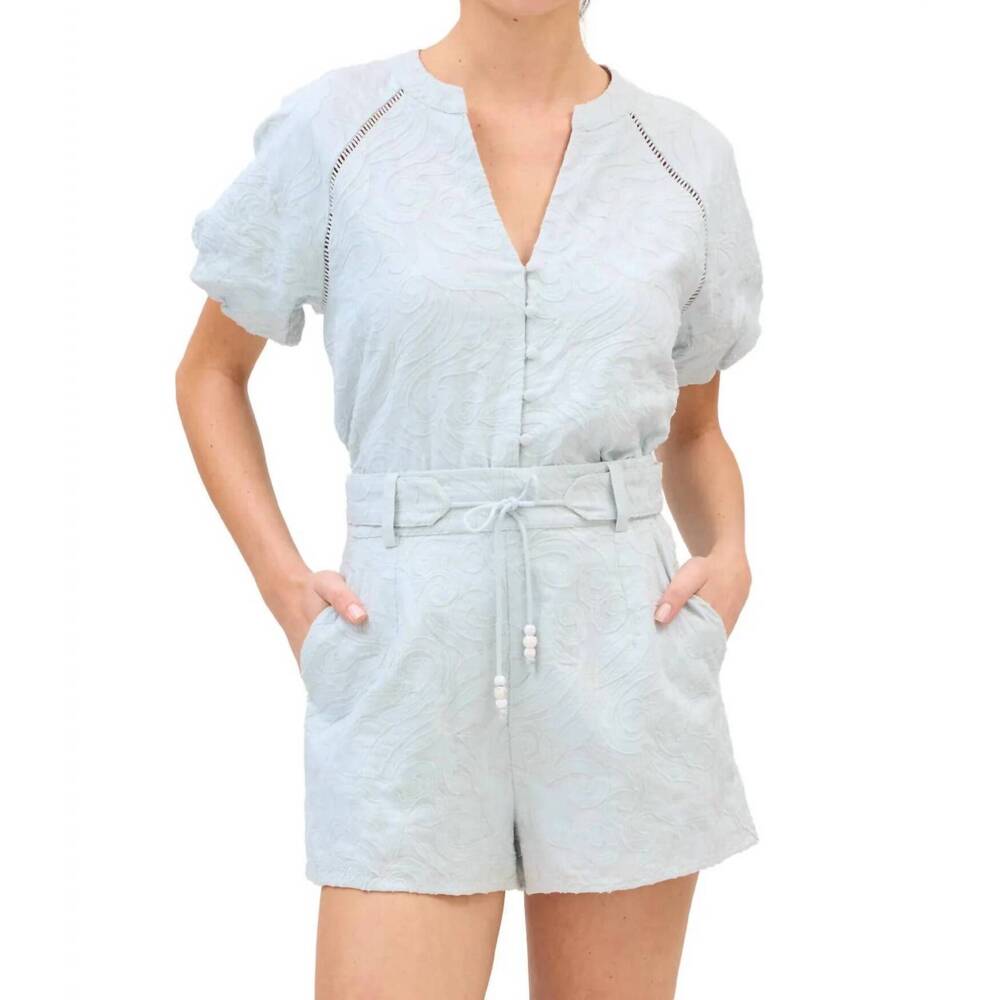 NEW ALLISON embroidered josephine top in powder blue